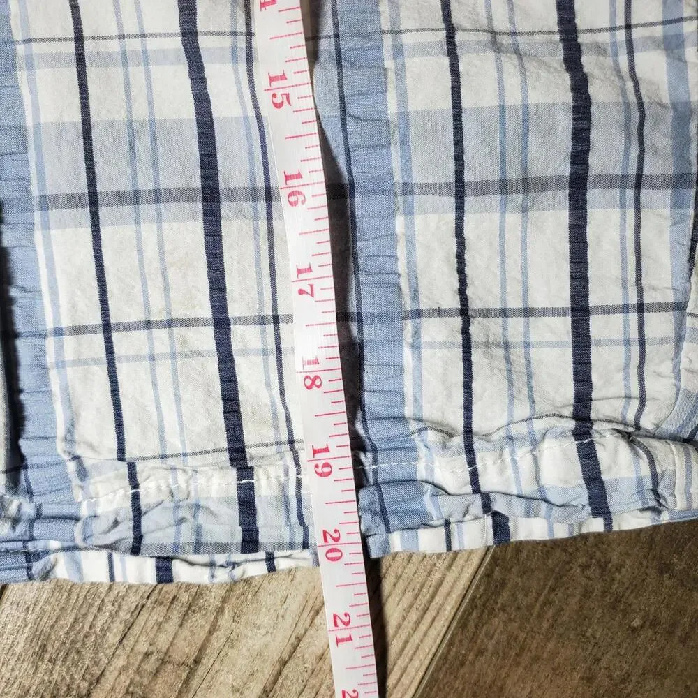 Apt. 9 Men's 100% Cotton Casual Blue and White Plaid Shorts Size 40 - Picture 5 of 12